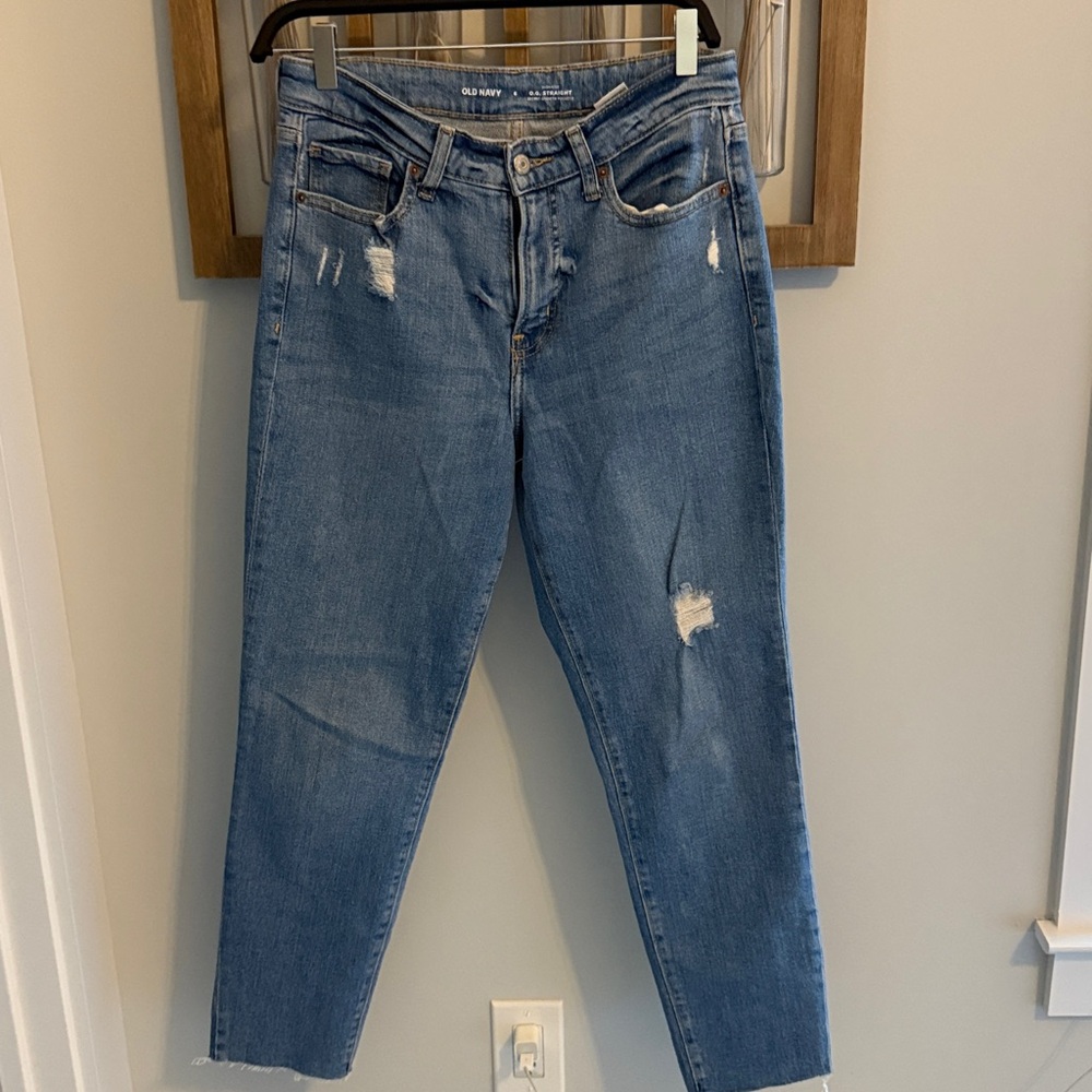 Old Navy Light Blue Distressed Jeans